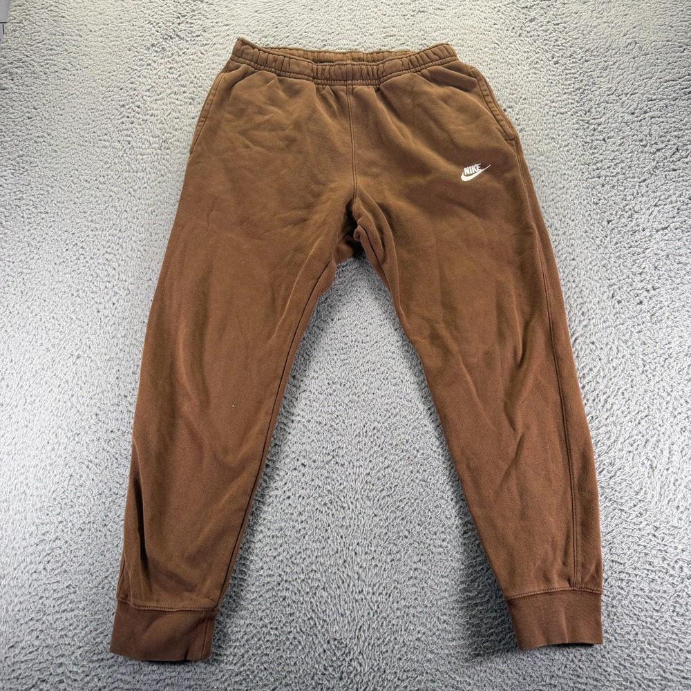 Nike Sweatpants Mens M Brown Fleece Lined‎ Jogger Tapered Activewear Performance